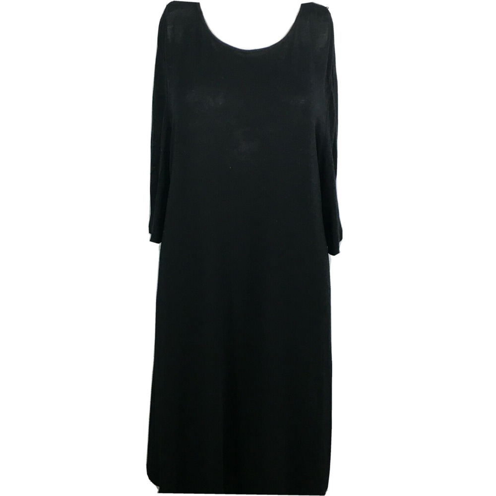 Riller &‎ Fount Dress Womens Sz 1 US S Black Cocktail Midi Modal Knit Stretch